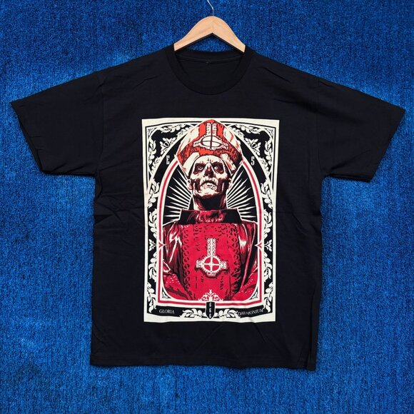 Ghost Papa V Perpetua Skeleta Album Glam Metal Band Tee L - Picture 1 of 4